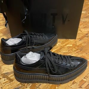 Puma fenty black patent pointy creepers US9.5, EU40.5, UK7
